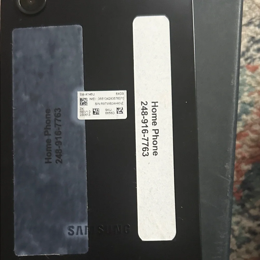 Samsung Galaxy A14 5G in Classic Black used as a home phone only new condition.